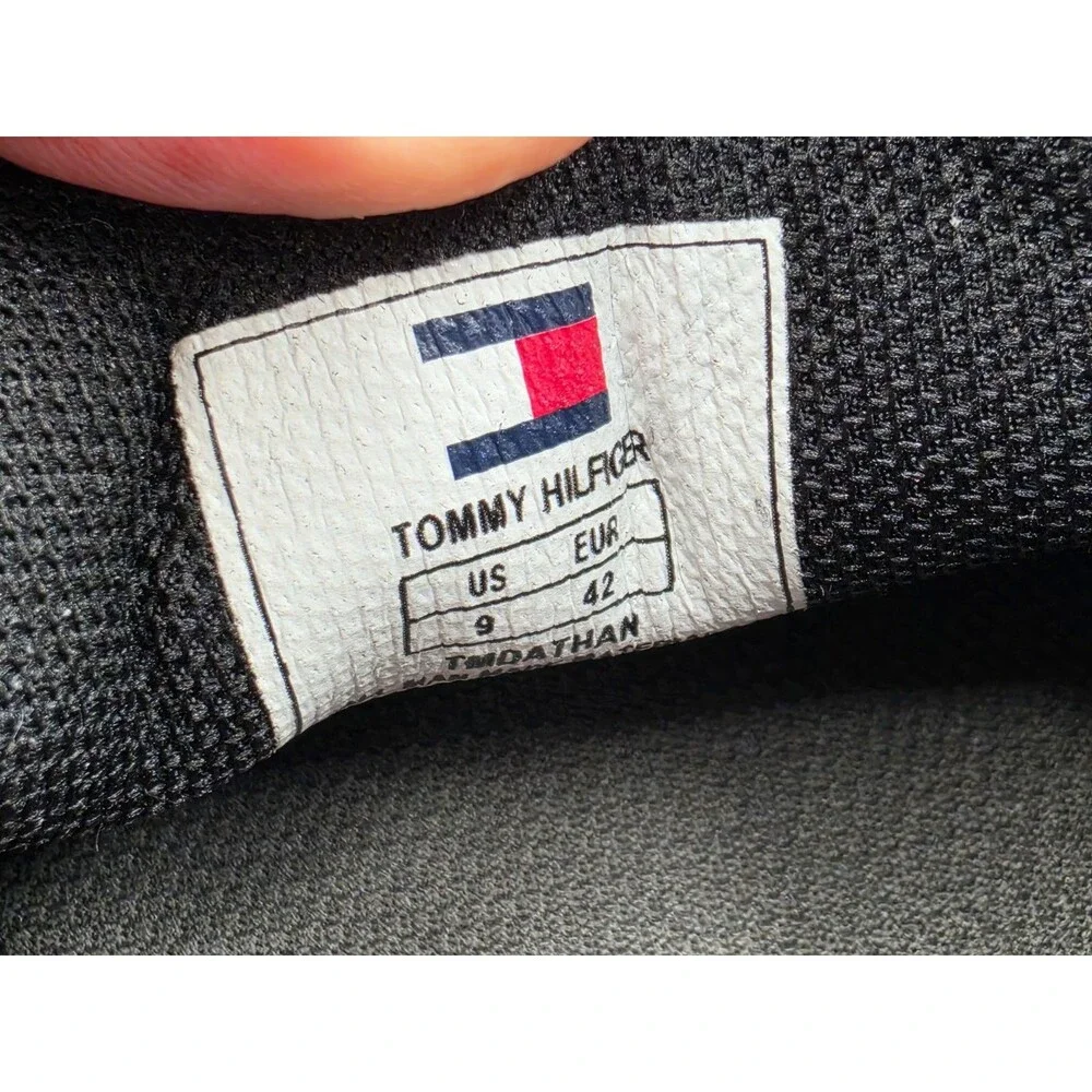 Tommy Hilfiger Dathan Slip On Driving Shoes Loafers Men's Size 9 M Black Leather